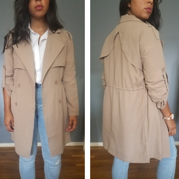 PARDON MY TRENCH JACKET IN TAUPE - Picture 2 of 8